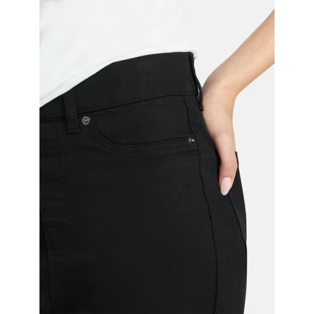 Time and Tru Women Black High Rise Capri Jegging Skinny Slim Leg XS 0-2 NWT - Picture 5 of 6